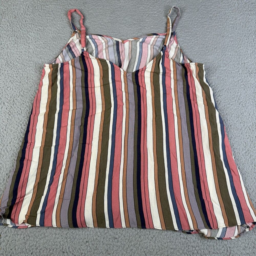 TORRID Sophie Beachy Stripe Swing Cami Womens 0 Top Pink Blue Brown Plus Size